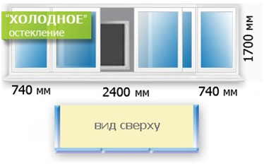 Холодное остекление балкона дома типа «хрущёвка»