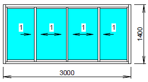 Лоджия алюминиевая 3м