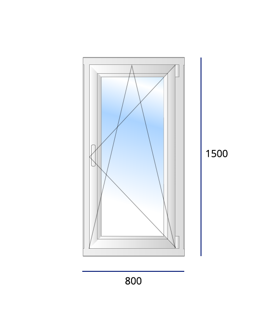 окно ПВХ одностворчатое