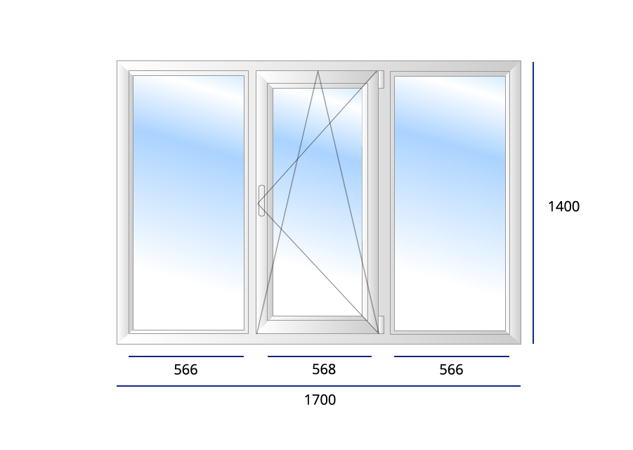 Стандартный размер трехстворчатого окна. Окно ПВХ трёхстворчатое, 144х175 см. Трехстворчатое окно IVAPER 70. Трехстворчатое окно Размеры. Окно трехстворчатое пластиковое размер.